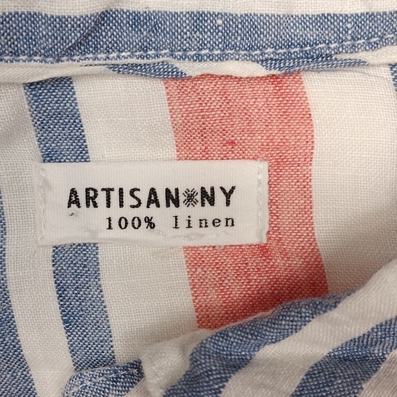 Artisan NY 100% linen women's long sleeved top size XL - Picture 2 of 11